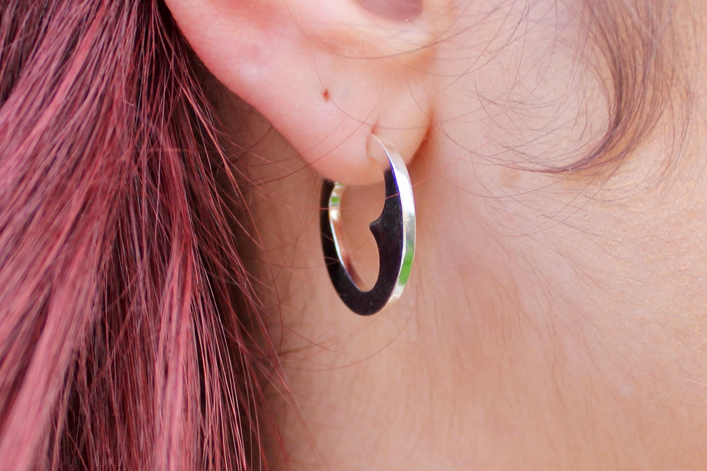 Sterling Silver Heart Hoops