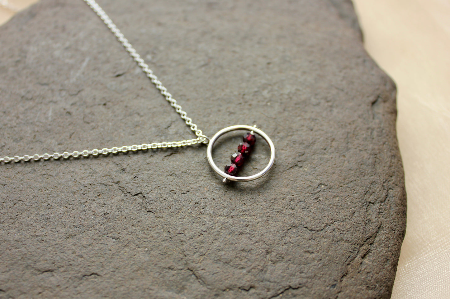 Garnet Floating Crystal Pendant