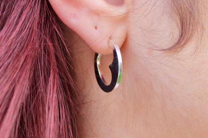 Sterling Silver Heart Hoops