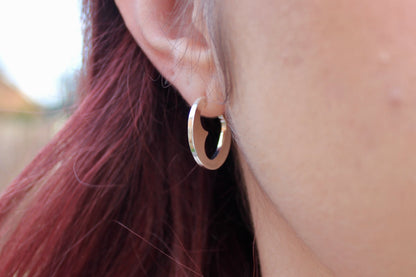Sterling Silver Heart Hoops